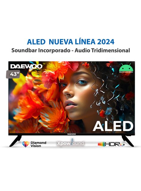 LED Smart TV 43" FHD Android Soundbar Incorporado D-A4300-2