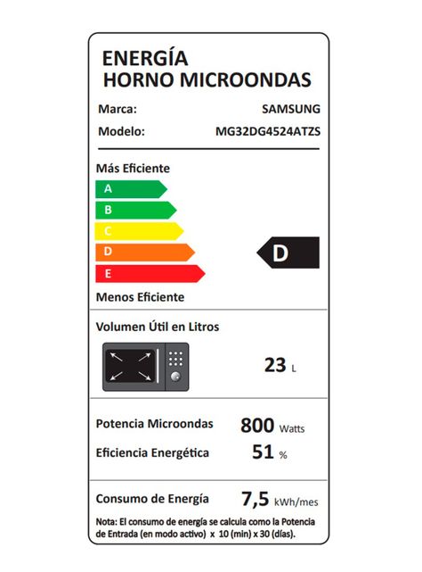 Microondas Grill con Power Defrost 32 Litros-8