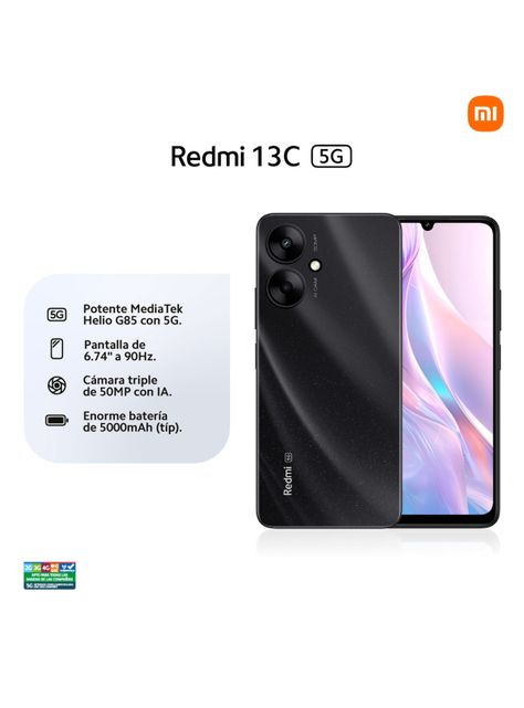Smartphone Redmi 13C 5G 128GB 6.7" Black Liberado-2