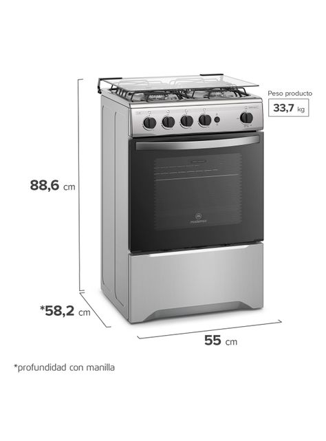 Cocina a Gas 4 Quemadores M 520 T-1