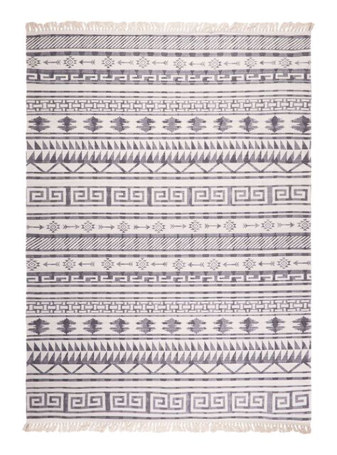 Alfombra Kelim Negro 200 x 300 cm-0