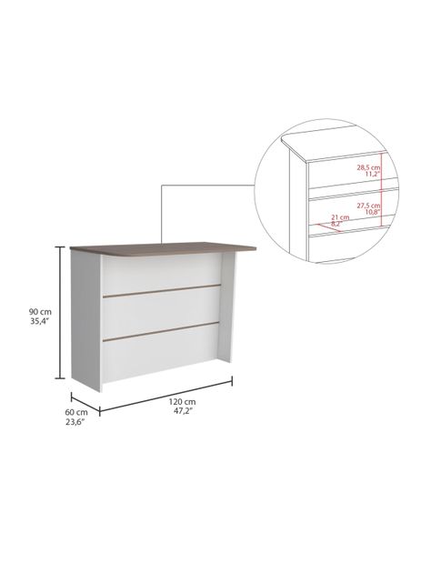 Barra Auxiliar de Cocina Fendi Blanco Marquez-Castaño-1