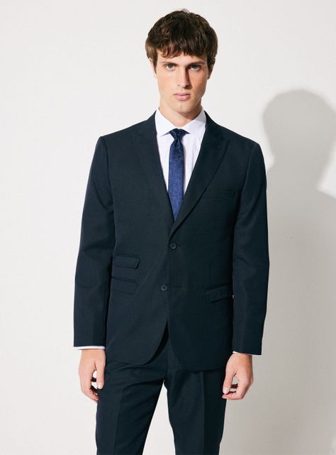 Traje Slim Fit Liso Recto-0