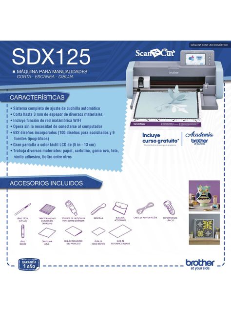 Máquina ScanNcut de Corte y Escaneo Brother SDX125-4