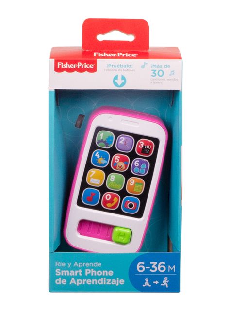 FisherPrice Rie Aprende Teléfono Inteligente Rosado-0
