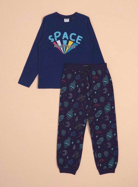 Pijama Full Print de Dinosaurio  y Space-0