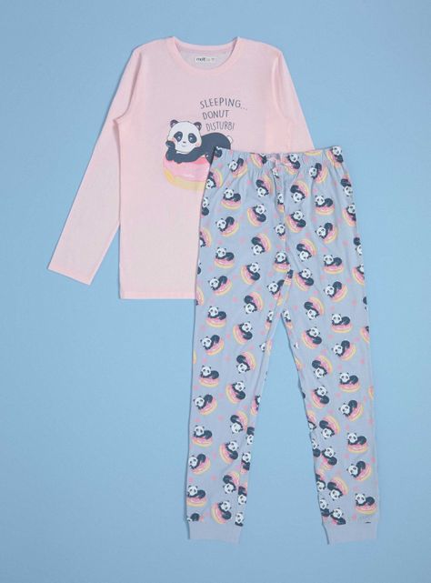 Pijama Jersey Manga Larga Estampado-0