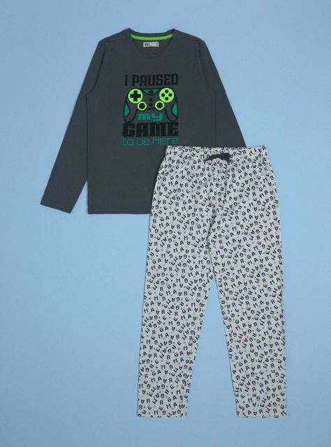 Pijama Jersey Estampado Flock-0