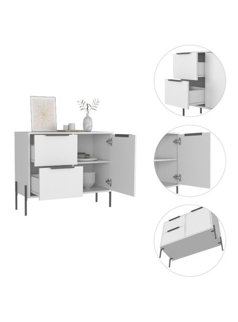 Bife White Collection Blanco 83.2 cm-2
