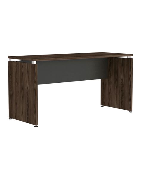 Mesa Escritorio M-150 Home Office Negro Soft-Coñac-2