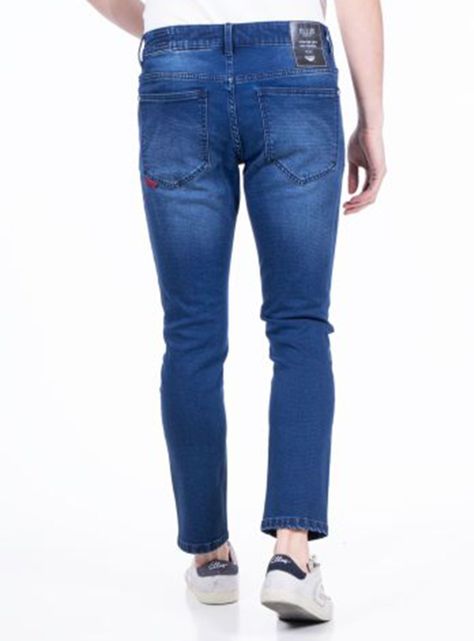 Jeans Skinny Tiro Medio Dark Blu-1