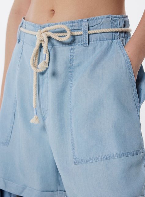 Shorts Vaqueros Tencel Cinturón-2