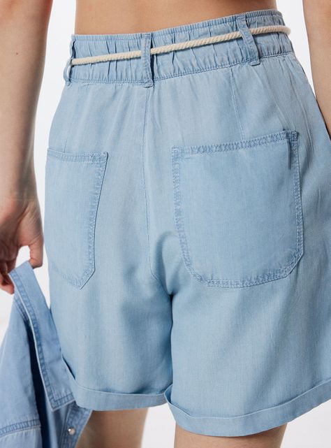 Shorts Vaqueros Tencel Cinturón-1