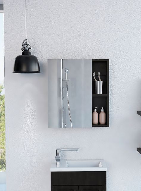 Gabinete de Baño Manchester 1C Negro-0