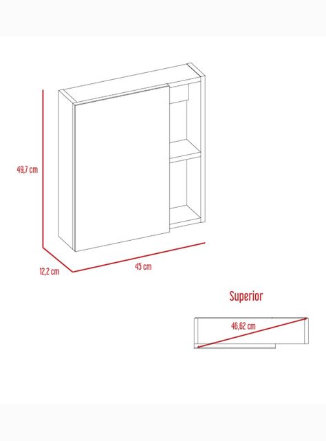 Gabinete de Baño Manchester 1C Negro-2