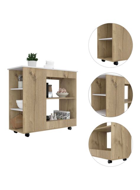 Mesón de Cocina Bi-Color Blanco-Duna 2R-5