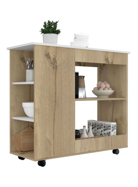 Mesón de Cocina Bi-Color Blanco-Duna 2R-4