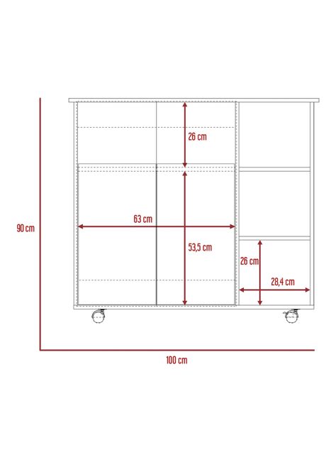 Mesón de Cocina Bicolor Blanco-Duna 2P 4R-1