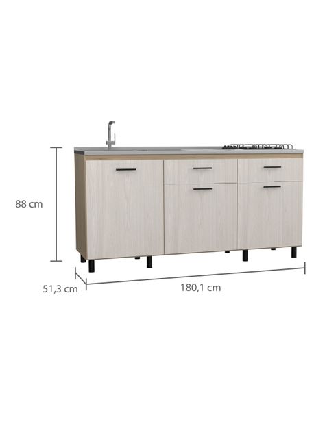 Módulo Inferior 180 Kitchen Gante con Lavaplatos-1