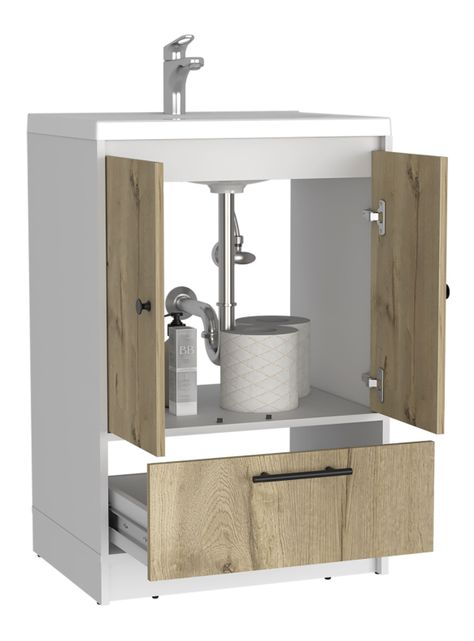 Mueble Optimizador Lavamanos Bath Bi-Color Blanco-Duna-3