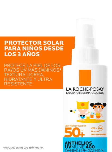 Protector Solar Rostro Niños UV Mune 400 Dermo-Pediatrics Invisible Spray FPS 50+ 200ml-2