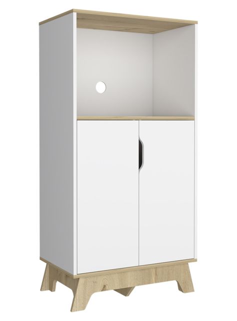 Mueble de Microondas Bajo Bi-Color Blanco-Duna-0