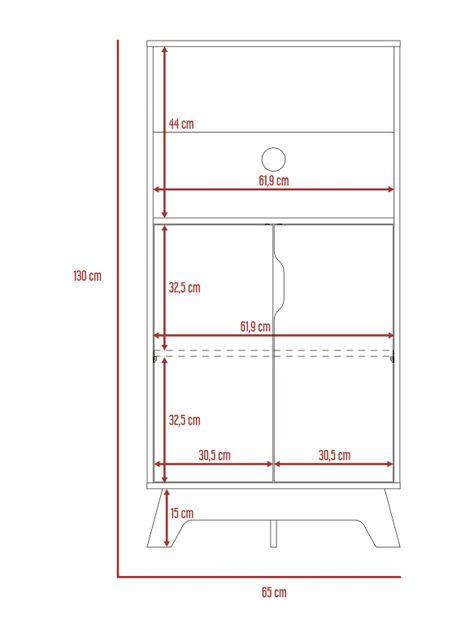 Mueble de Microondas Bajo Bi-Color Blanco-Duna-1