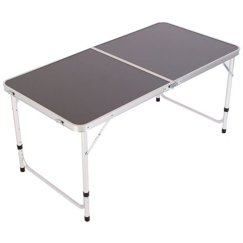 Mesa de Camping Rectangular Plegable Ajustable 120 cm-1