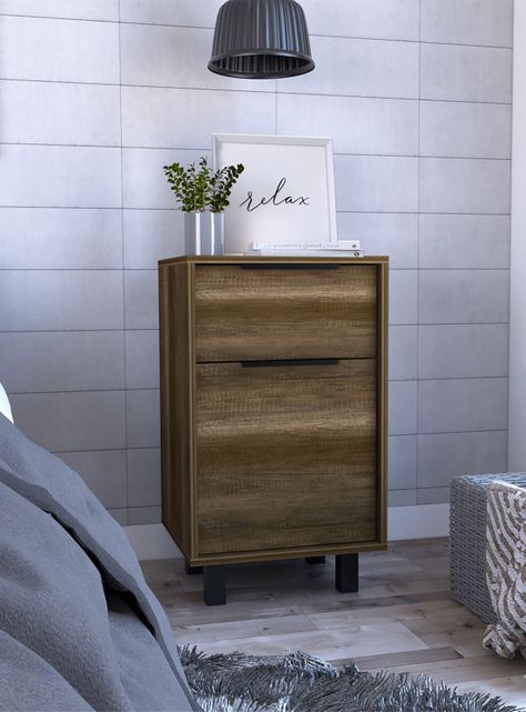 Velador Kaia Z-41 1 Cajón 1 Puerta Caramelo-Wengue-3