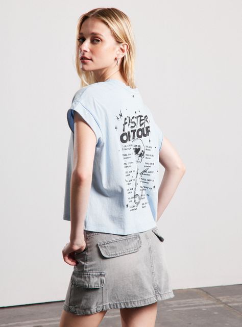 Polera Lavada con Front y Back Print-1