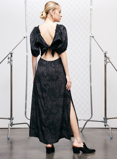 Vestido Manga Abullonada con Full Print-5