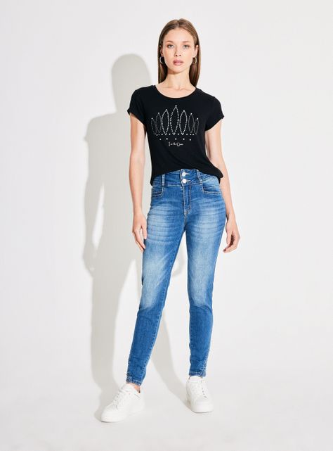 Polera Básica Ajustada Prints Brillantes o Full Print-4