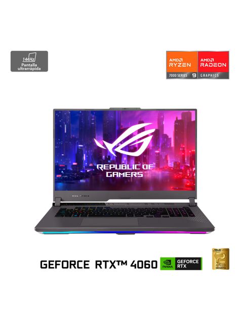 Notebook Gamer ROG Strix G17 G713 AMD Ryzen 9 NVIDIA GeForce RTX 4060 16GB RAM 1TB SSD 17.3" FHD 144Hz-2