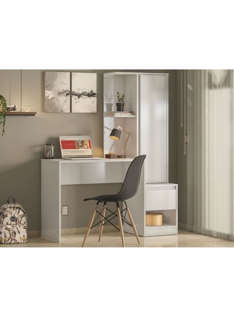 Escritorio Morada 1 Puerta 1 Cajón Blanco-5