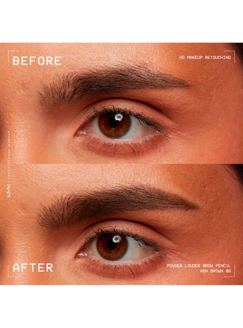 Lápiz de Cejas Nyx Powder Louder Brow Pencil Ash Brown 1.15 g-3