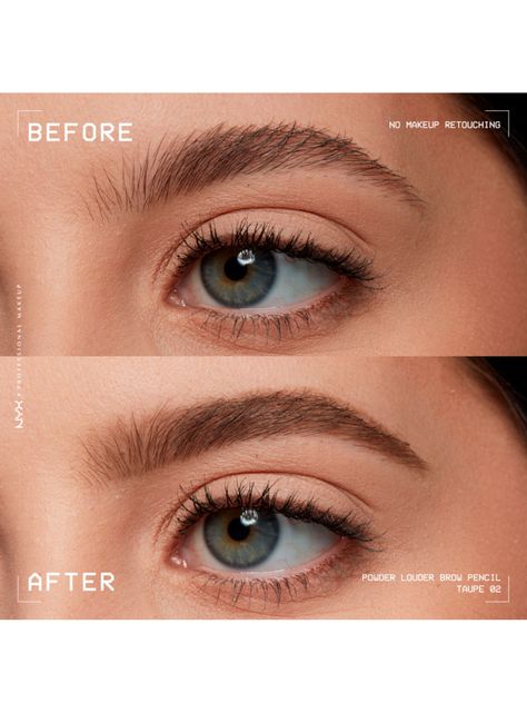 Lápiz de Cejas Nyx Powder Louder Brow Pencil Taupe 1.15 g-3