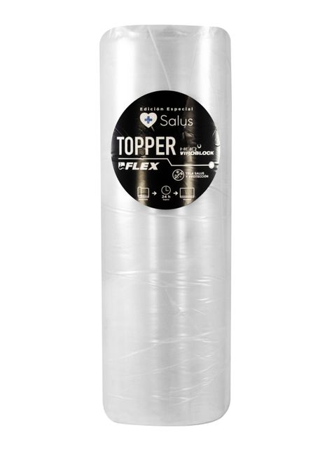 Topper Enrollado Salus 1.5 Plaza Box + Almohada Salus-4