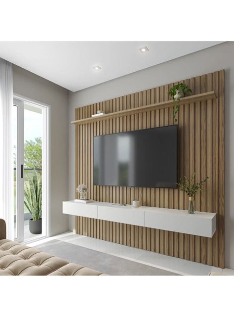 Panel TV Aspen 75" Castaño Off White-4