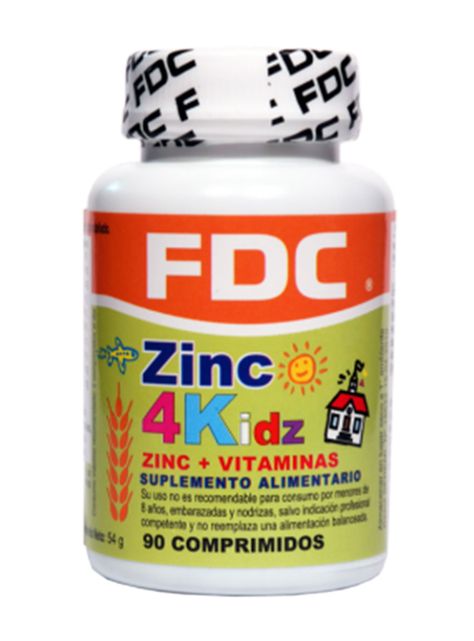 Vitamina FDC Zinc 4 Kidz 90 Comprimidos-0