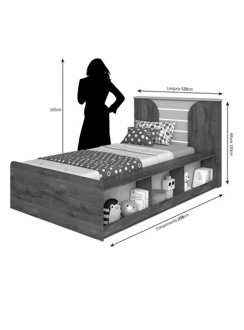 Cama Funcional Yumi 1 Plaza-1