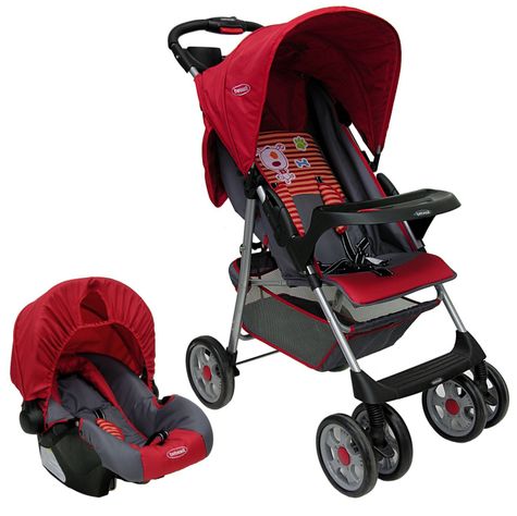 Coche Travel System Lisboa Rojo Bebesit-1