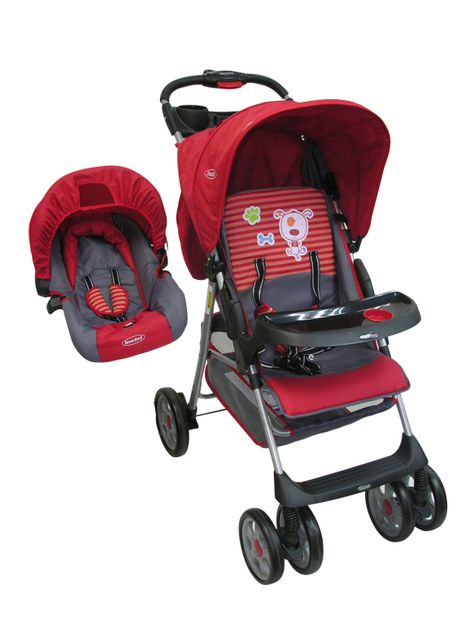 Coche Travel System Lisboa Rojo Bebesit-0