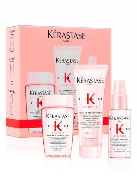 Set Anti-Caída Genesis Shampoo 80ml + Acondicionador 75ml + Spray 45ml Kérastase-0