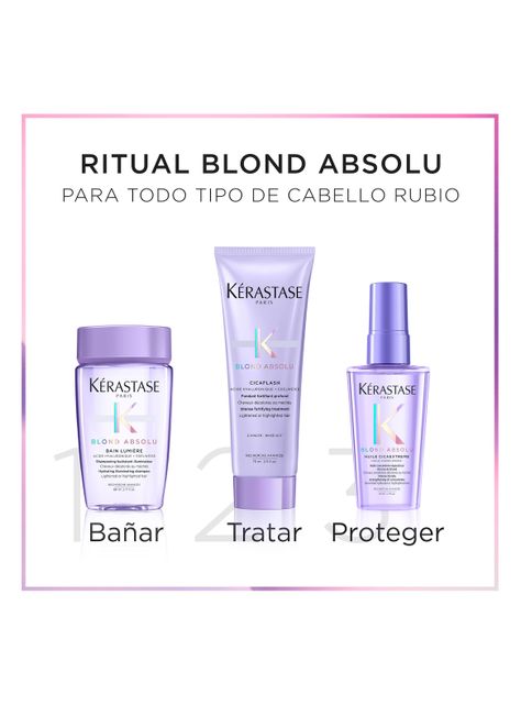 Set  Cabello Rubio Blond Absolu Shampoo 80ml + Acondicionador 75ml + Aceite 50ml Kérastase-1