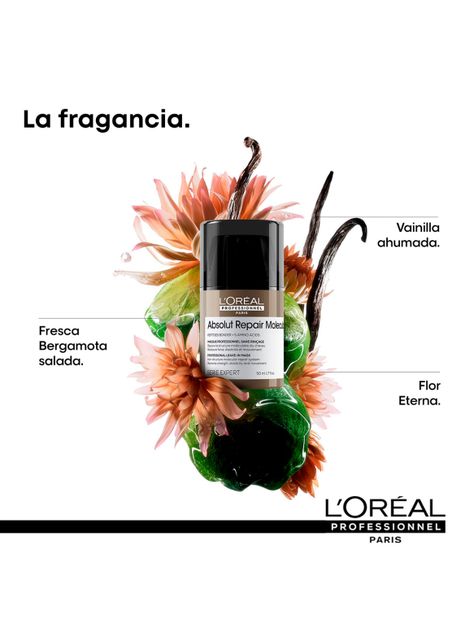 Máscara sin enjuague Absolut Repair Molecular de Reparación Molecular Profunda para Cabello Dañado 50 ml-3