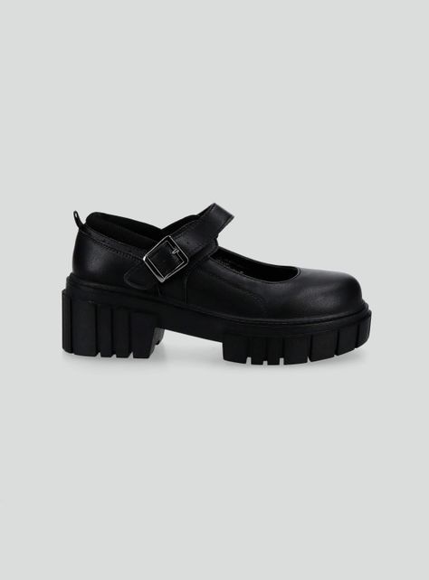 Zapato Escolar Hebilla Plataforma Niña-0