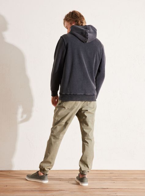 Polerón Hoody Full Zipper Acid Wash-5