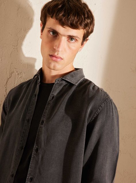 Camisa Denim Tencel Cuello Italiano-2