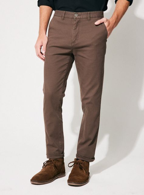 Pantalon Chino Slim con Spandex Colores Moda-0