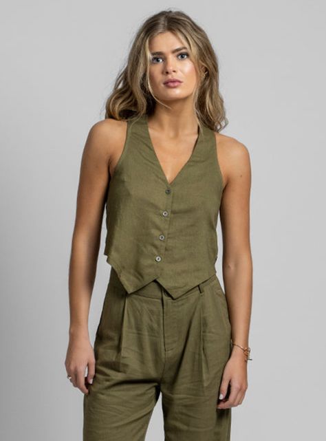 Blusa Pipa Lino Verde-0